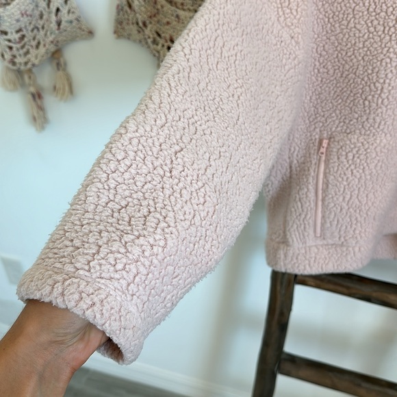 J Crew Womens Pullover Fleece Sherpa Polartec Half-zip Pink Size Small - Picture 8 of 13